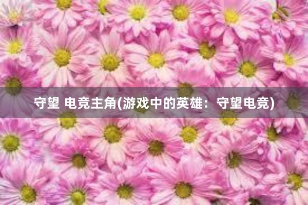 守望 电竞主角(游戏中的英雄：守望电竞)