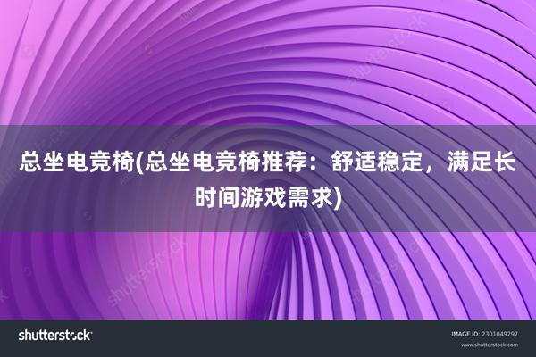 总坐电竞椅(总坐电竞椅推荐：舒适稳定，满足长时间游戏需求)