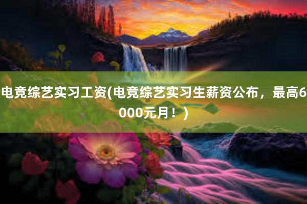 电竞综艺实习工资(电竞综艺实习生薪资公布，最高6000元月！)