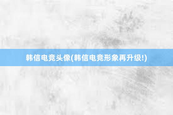 韩信电竞头像(韩信电竞形象再升级!)