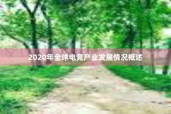 2020年全球电竞产业发展情况概述