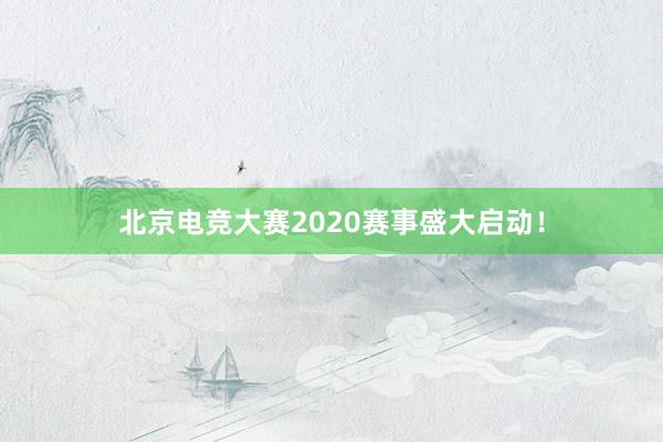 北京电竞大赛2020赛事盛大启动！