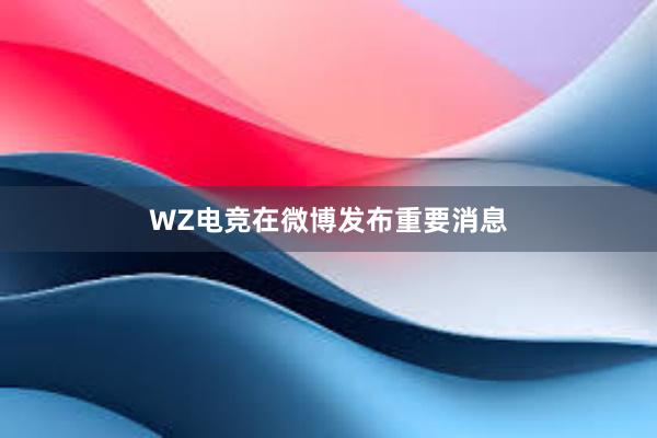 WZ电竞在微博发布重要消息