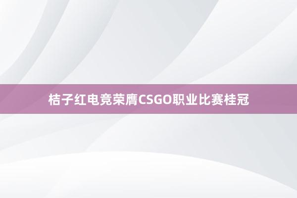 桔子红电竞荣膺CSGO职业比赛桂冠