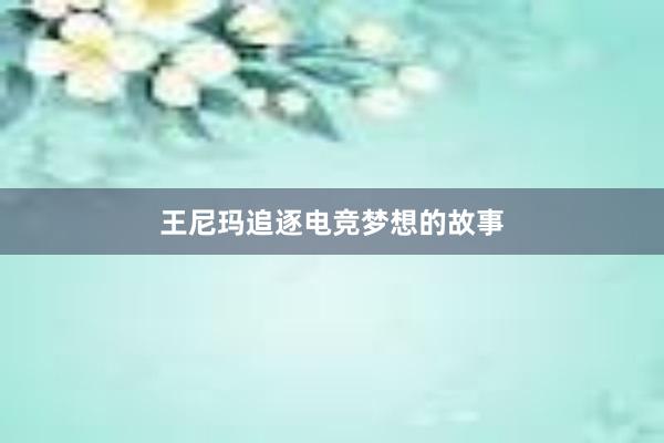 王尼玛追逐电竞梦想的故事