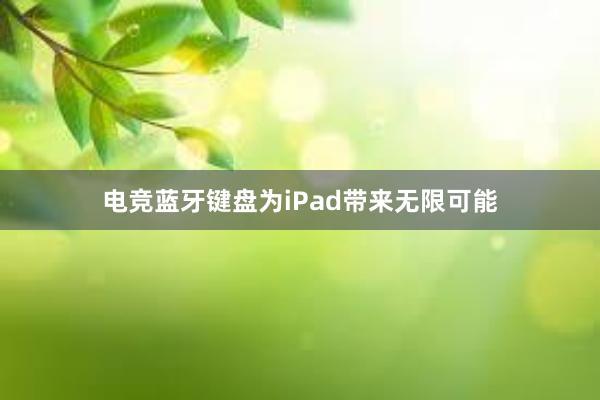 电竞蓝牙键盘为iPad带来无限可能