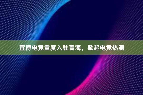 宜博电竞重度入驻青海，掀起电竞热潮