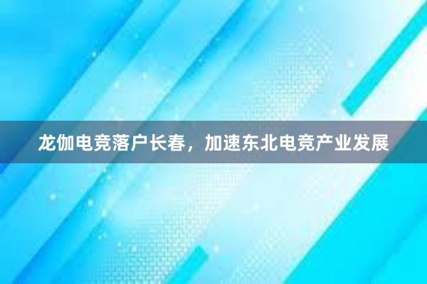 龙伽电竞落户长春，加速东北电竞产业发展